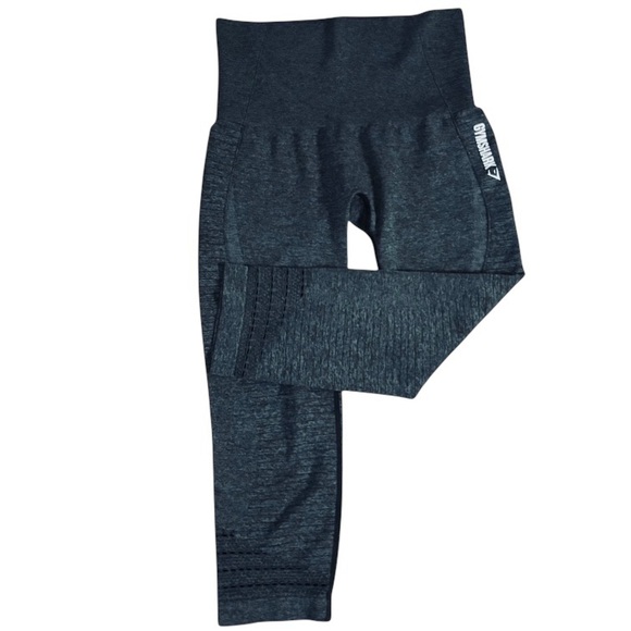 Gymshark DRY - Moisture Management High Rise Cropped Leggings Dark Gray Small - Picture 12 of 12